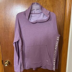 Under Armour Lavender Women's Pullover Hoodie with Sleeve Logo